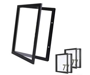 DIY Sports Shirt Display Frame, 13''x13'' / 33X33cm UV Resistant Black Box Frame With Cardboard Support For Football/Rugby/Cricket Jerseys, Wall Mount Tabletop Preserving TShirts