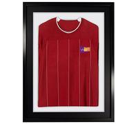 DIY Sports Shirt Display Frame 60x80cm - Black Box Frame for Football, Rugby, Cricket Jerseys - Wall Mounted with Black Mount, White Backing & Clear Styrene Glazing