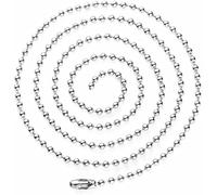 Diy Stainless Steel Ball Chain Plating Ball Chain Necklace 3Mm Pearls Adjustable Metal Pull Chain Extension Pearl Necklace With Matching Plug Jewelry Foundations 1 PieceDeft Processed
