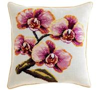 DIY Stamped Cross Stitch Pillow Kits,Phalaenopsis orchid flowers