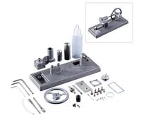 DIY Steam Engine Model Kit, Metal Assembly Educational Toy with LED Light, Heat Power Generation Science Project for Ages 8+