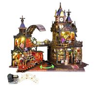 DIY Steampunk Train Station Model Kit - Railtrack Phantom City - Victorian Fantasy Architecture 3D Puzzle for Adults (Railtrack A)