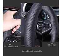 DIY Steering Wheel Covers,For Fortuner Hilux 2012 2013 2014 2015 Car Steering Wheel Cover Hand-stitched Black Genuine Leather