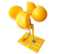 DIY STEM Scientific Toy Wind Generator Kit - Mini Vertical Tree Power, LED Electricity Experiment Model | Outdoor Electronic Classroom Project