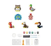 DIY Stepping Stones Kit Arts and Crafts Activity for Kids Educational Outdoor Garden Project Multipack Stones (A, One Size)