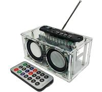 DIY Stereo Speaker Soldering Practice kit- BT,USB Player &FM Radio- Complete Soldering Project kit with Components, PCB & Enclosure, Perfect for Electronics Enthusiasts & Beginners