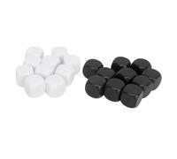 DIY Sticker Dice Plastic Teaching Dice Rounded Corners Educational Math Games Probability Experiments Customizable Classroom Home Learning 16mm 20 Pcs (Type 1)