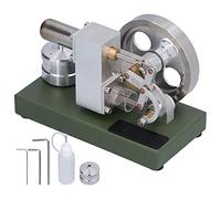DIY Stirling Engine Model Aluminum Alloy External Combustion Engine Physics Teaching Tool Converts Heat Energy into Mechanical Kinetic Energy for Children Science Projects
