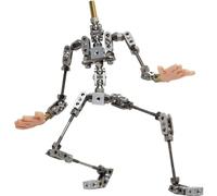 DIY Stop Motion Armature Kits, Stainless Steel Cinematic Animation Puppet, For Character Design Creation, Easy To Assemble, Stainless Steel Wear-resistant Frame Metal Puppet