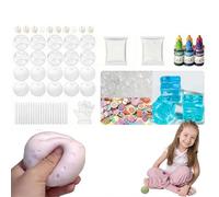 DIY Stress Ball Making Kit, Complete Squishies Ball Maker Set with Air Pump,Expander Tool and Fillers,for Create ASMR Anxiety Relief Toys Crunchy Relaxing, Make Your Own Fidget Pressure Balls