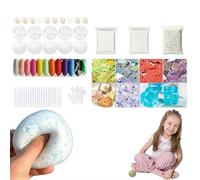 DIY Stress Ball Making Kit - Make Your Own Fidget Pressure Balls with Blank Skins, Fillers & Complete Tools for Adults & Kids Anxiety Relief