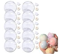 DIY Stress Ball Making Kit - Squishies Maker with TPR Skins & Bead Fillers, Crunchy Squishing Sensory Set, Effective Anxiety Relief Accessory, Thoughtful Self-Care Gift for Women (6cm,transparent)