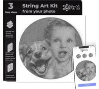 DIY String Art Kit from Your Photo - Personalized Christmas Gift - Holiday Craft Kit for Adults & Teens - Relaxing Handmade Wall Decor IT Arti-Create Personalized Art from You Photo Begginer-Friendly