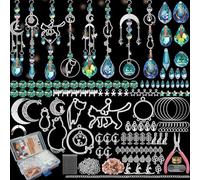 DIY Suncatchers, 450 pcs Sun Catchers Making Supplies Kit Art and Crafts for Adults Prism Hanging Decorative Suncatcher with Crystals Rainbow Maker for Indoor Windows Office Home Decor (Cat)