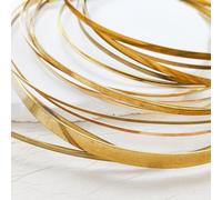 DIY Supply-One Meter Half Hard Solid Raw Brass Finding Wrapping Wire - Flat(5mm Width (1mm))