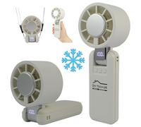 DIY TECH UK - CoolBlast Ice - 4 in 1 Handheld Rechargeable Fan - With Cooling Plate - Hand Held Folding Portable Fan - USB Battery Powered Mini Desktop Desk For Home Office Bedroom - White