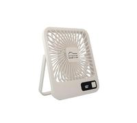 DIY TECH UK - CoolBlast Slim - 2 in 1 Small USB Desk Fan - Rechargeable Quiet Desk Fan - 5 Speed with LED Display - Battery Powered - Powerful Portable Desktop Home Office Bedroom Travel Outdoor White