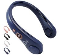 DIY TECH UK - CoolBlast Ultra Light - Portable Neck Fan - Adjustable - Hands Free USB Rechargeable Bladeless Personal Neck Fan - 5 Speeds - Wearable for Sport Travel Home Office Indoor Outdoor - Blue