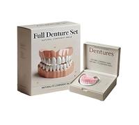 DIY Temporary Denture Kit with Upper & Lower Teeth, Custom Moldable Silicone Denture Liner for Missing Teeth, Cosmetic Fake Teeth Set for Smile Enhancement, Men & Women