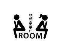 Diy Thinking Room Toilet Seat Bathroom Sticker Home Refrigerator Wall Decal Art Decor. Professional process