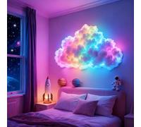 DIY Thundercloud LED Light, 3D Multicolor Thunder Cloud Light, Music Syncs Thunder Cloud Lamp LED Lights for Wall Ceiling, USB Powered Adjustable Big Thundercloud Night Lights, for Home Party Decor