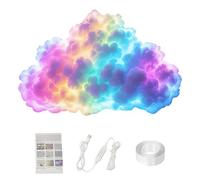 DIY Thundercloud LED Light, Thunder Cloud LED Light, Multicolor Thundercloud Music Syncs Lamp LEDs Lights with Music Rhythm, 3D Thunder Clouds Lights for Bedroom Gaming Room Party (400 mm)