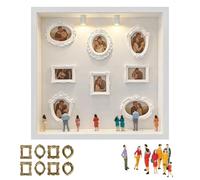 DIY Tiny Museum Silhouette Box, Tiny Museum Frames with Lights Figurines, 2026 Celebrate Your Unique Memories in Style for Anniversary, Wedding, Birthday & Home Décor (White)