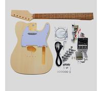 DIY TL6 Beginner Guitar Kit | Basswood Body with Laurel Fingerboard | Chrome Hardware & Choice of Pickguard (White)