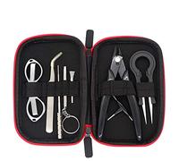 DIY Tool Kit Coil Jig Winding Set,Ceramics Tweezers,Coil Set,Wire Cutter,Folding Scissors, Coil Brush, Screwdrivers with A Carrying Case