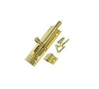 DIY & Tools Electro Brass Plated Straight Barrel Bolt With Screws (76mm x 25mm)