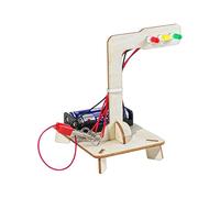 DIY Traffic Light Science Experiments Kit, Wooden STEM Science Kits with LED Red Green Yellow Lights | Educational Electronics Circuit Project for Kids Ages 8 9 10 11 12 13 14 Classroom & Home Learnin