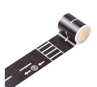DIY Traffic Tape - Black Road Track For Cars And Trains, Party Decoration For, Fun To Stick For Creating | Room Playroom Vehicle Toy Activities
