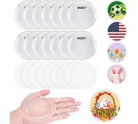 DIY Transparent Acrylic Button Pins Blank Badge Set for Crafting Office School Supplies Design Custom Pins at Home 25mm 100PCS