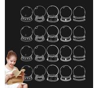 DIY Transparent Bookmarks Clear Dried Flower Bookmarks | DIY Transparent Bookmark Kit for Adults 20 Pieces - Practical Stationery Bookmarks for Craft Students at