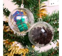 DIY Transparent Christmas Balls Create Dreamy Displays with Small Items Inside (11cm)