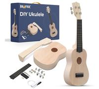 DIY Ukulele Kit Soprano (22inch) Build Your Own Ukulele Kit make Custom Designs For Kids & Beginners (33 Pieces) - DIY Make Your Own Hawaii Instument Instrument