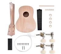 DIY Ukulele Kit, Wooden Ukulele 21inch Basswood 4 String Ukelele DIY Kit Instrument Accessory Build Your Own Ukulele Kit DIY Telecaster Guitar Kit Stringed Musical Instruments