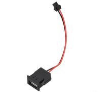 DIY USB Power Supply Cable with Open End Connector for LED Strips and Microcontroller Projects - 10cm Length(Black)