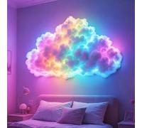 DIY USB-Powered Thundercloud LED Light Decor - 3D Big Cloud Lightning Light Kit with Music Sync & Multicolor Effects, Atmosphere DIY Creative Thunder Cloud Lamp Wall Ceiling Light for Party (400CM)