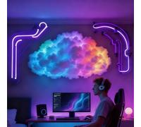 DIY USB-Powered Thundercloud LED Light Decor - DIY 3D Thundercloud Night Light, Cloud Ceiling Kit with Music Sync & Voice Control (200cm/6.5ft)