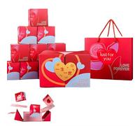 DIY Valentine's Explosion Gift Box,Surprise Money ExplosionBox,Unique Folding Bouncing Envelope Gift Box,Gifts Boxes for Proposal Important Days and Anniversary,Valentine's Day,Wedding Holidays
