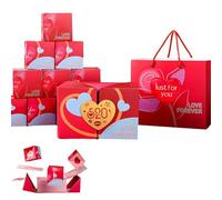 DIY Valentine's Explosion Gift Box,Surprise Money ExplosionBox,Unique Folding Bouncing Envelope Gift Box,Gifts Boxes for Proposal Important Days and Anniversary,Valentine's Day,Wedding Holidays