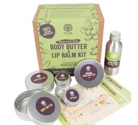 DIY Vegan Beauty Gift Kit - Make Your Own Lip Balm & Body Butter | Creative Gift for Girls & Teens | Natural Skincare Craft Set with Recipe Cards & Video Guide by Me Time Therapies