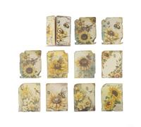 DIY Vintage Materials Paper Set, 30 Pieces for Scrapbooking and Craft Projects, 14x11cm, Great for Collage and Planner Use (1 Land of Bees)