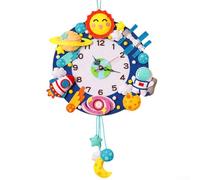 DIY Wall Clock Kit with Felt Stickers for Kids Craft Activity - Non-Woven Fabric Educational Toy for Home and Classroom Decor, 32x40cm/12.5x15.7in(Space)