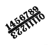 DIY Wall Clock Numbers Kit with Roman & Arabic Numerals- Quartz Movement Hands Replacement Parts for Home Decor- Black Gold Silver Plastic Digits 2cm(Black Arabic Numeral)