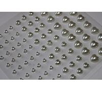 diy wedding 99 mixed HEART Self Adhesive Rhinestone Diamante craft embellishments 8mm, 6mm, 4mm (Ivory Pearl)