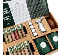 DIY Whiskey & Cocktail Smoker Kit - Premium Wood & Botanical Smoking Kit - Includes 6 Wood Chips, 6 Botanicals, 2 Glasses, Whiskey Stones, Torch & Chimney - Unique Gift for Men, Birthdays & Christmas