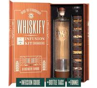 DIY Whiskey Kit by Whiskify - Complete with Botanicals, Wood Chips & Decanter for Bourbon Infusion