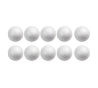 DIY White Foam Balls 10 Pcs for Crafts, Decorations and Imagination Development (6cm)